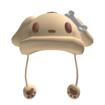 ♡ yellow puppy beanie