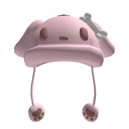 ♡ pink puppy beanie