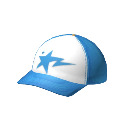 Blue Y2K Star Trucker Cap  