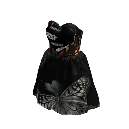 Goth black butterflies dress - DRESSX Halloween