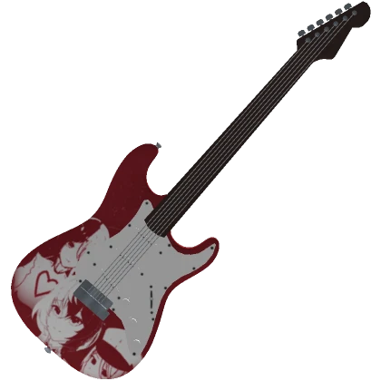 Kawaii Anime Girls Red Design Electric Guitar