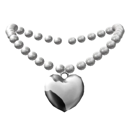 Pearl Silver Heart Necklace