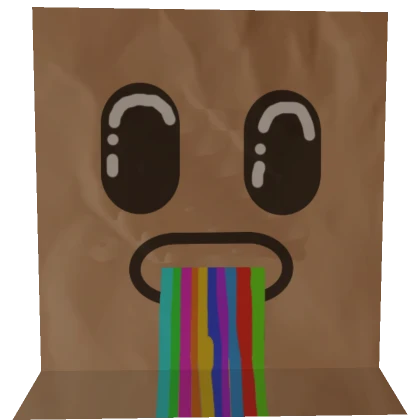 a fun rainbow barf bag