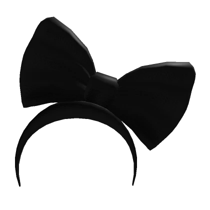 Lovely Doll Headband With A Big Bow - Black