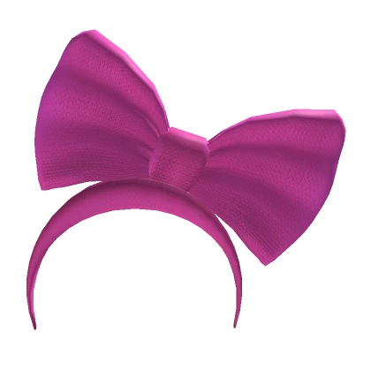 Lovely Doll Headband With A Big Bow - Pink