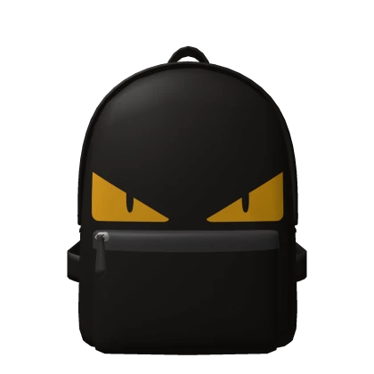 Black & Yellow Evil Eyes Backpack (1.0)