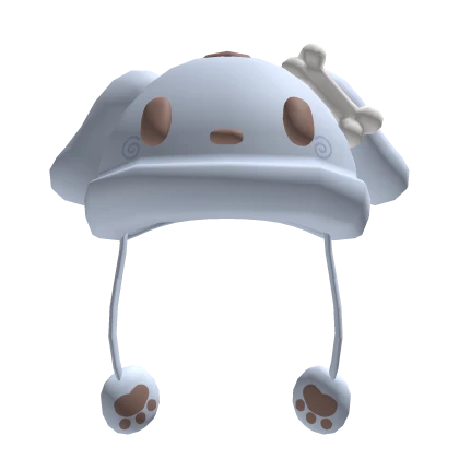 ♡ blue puppy beanie