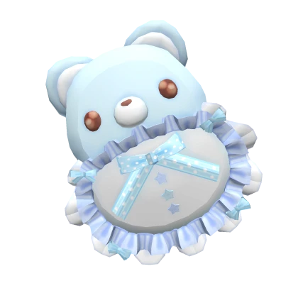 Kawaii Blue Bear Ruffled Head Piece