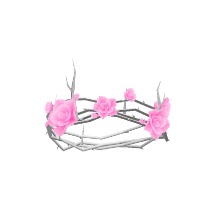 Pink & White Thorn Rose Crown