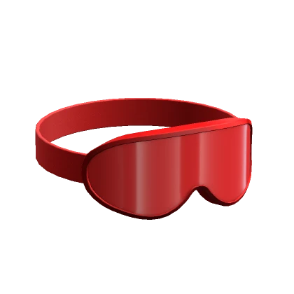 red ski goggles