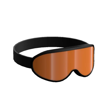 orange ski goggles