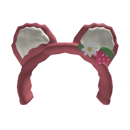 strawberry kawaii kitty red headband 1.0