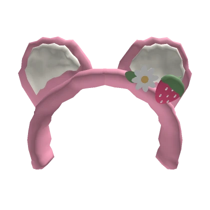 strawberry kawaii kitty pink headband 1.0