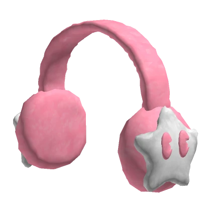 CUTE PINK STAR EARMUFFS