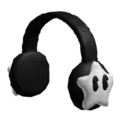 CUTE BLACK STAR EARMUFFS