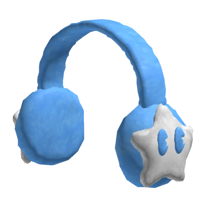 CUTE BLUE STAR EARMUFFS