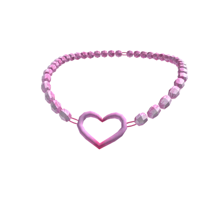 (3.0) Pink y2k bling out heart necklace