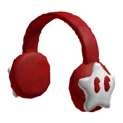 CUTE RED STAR EARMUFFS