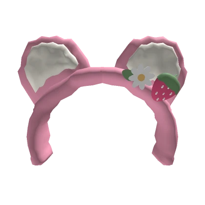 strawberry kawaii kitty pink headband 3.0