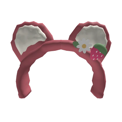 strawberry kawaii kitty red headband 3.0