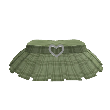 💗Preppy Green Olive plaid skirt