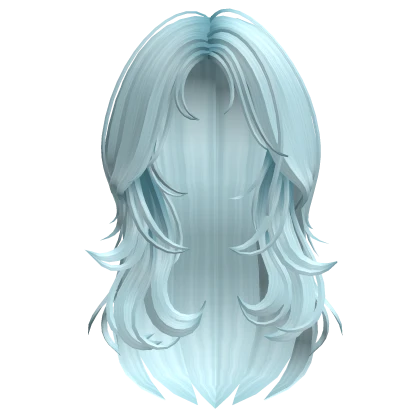 Mermaid Wolfcut Messy Layered Hair Light Blue