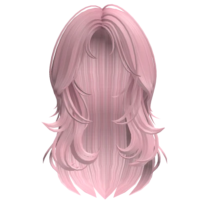 Mermaid Wolfcut Messy Layered Hair Pink