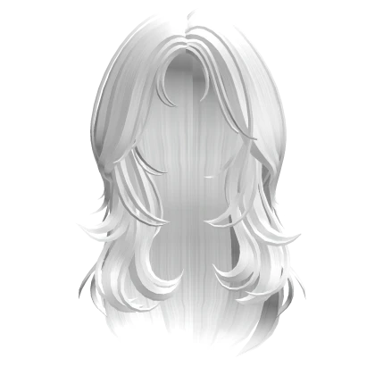 Mermaid Wolfcut Messy Layered Hair White