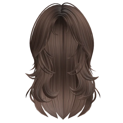 Mermaid Wolfcut Messy Layered Hair Brown