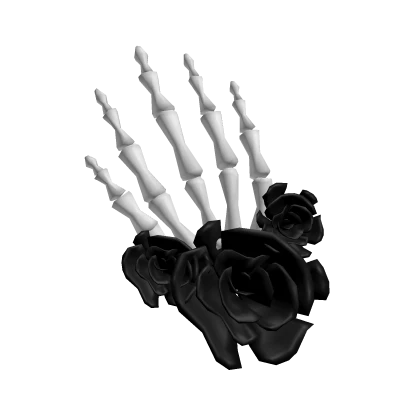 Black Rose Skel Hand Clip