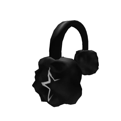 Black Y2k Star Earmuffs