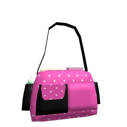 Pink Baddie Baby Bag with Baby Bottle