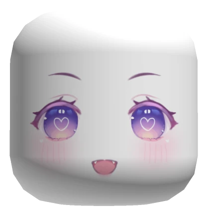 ♡ kawaii heart blush chibi anime face