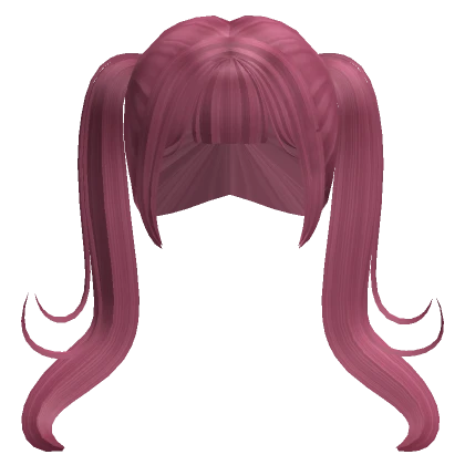 Curly Long Ponytails w Bangs Magenta