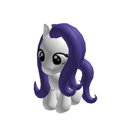 ♡ cute purple white pony plushie (holdable)