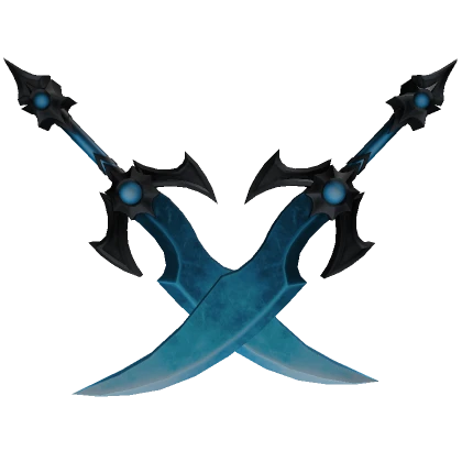 Dual Blue Monster Swords