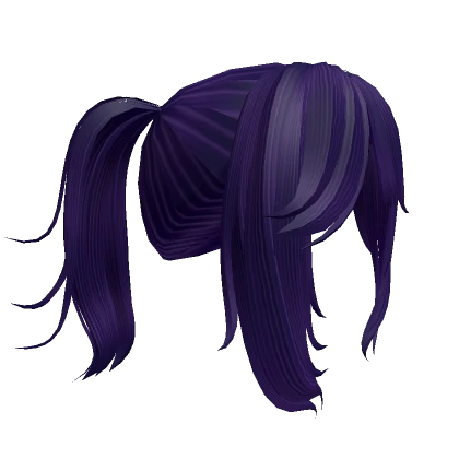 Purple and loose pigtails