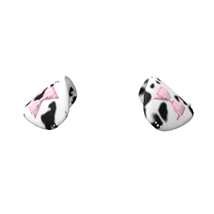 Kawaii white and black dog ears