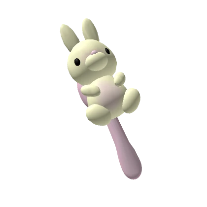 Cute yellow kawaii bunny brush