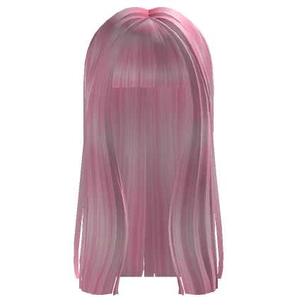 Pink Long Straight Bang Hair