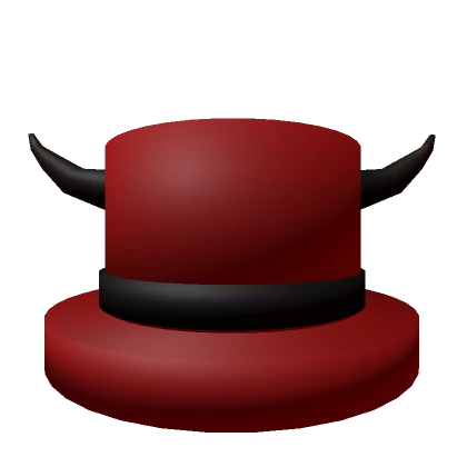 [⏳]Red Top Hat with Horns