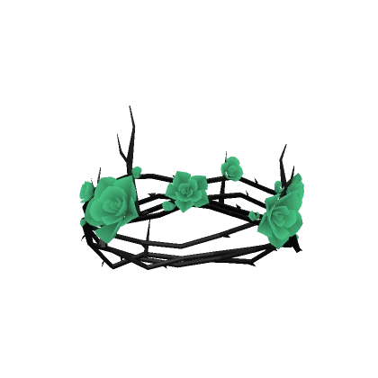 Green & Black Thorn Rose Crown