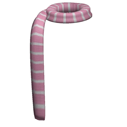 Y2K Knit Striped Skinny Autumn Scarf Pink