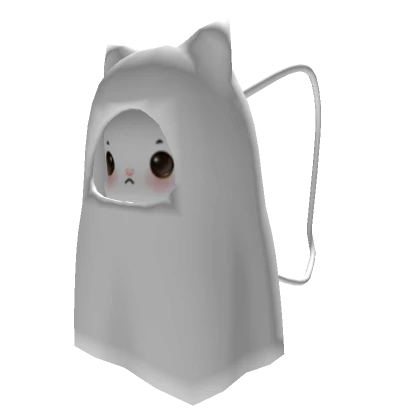 cute white cat ghost backpack halloween