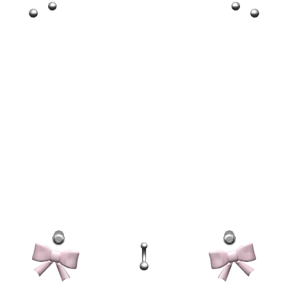 ♡ 3.0 pretty pink bow belly piercing v2