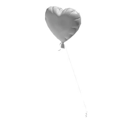 White Heart Balloon [Hand Held]