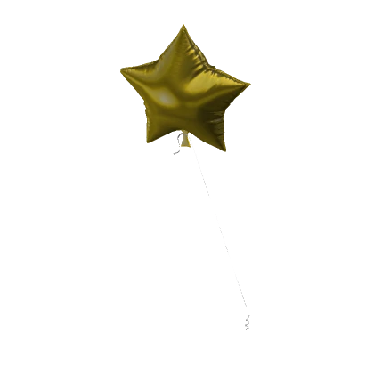 Yellow Star Balloon [Hand Held]