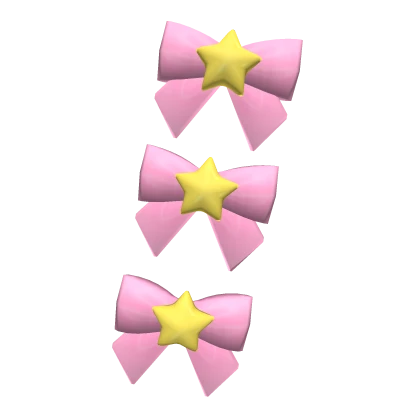 Triple Pink Star Bow