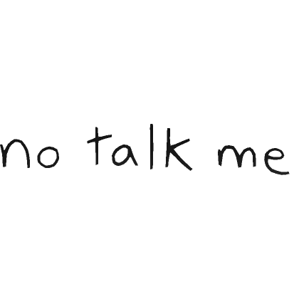 No Talk Me Floating Message Black