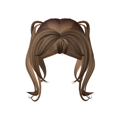 preppy short brown high pigtails